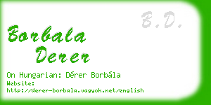 borbala derer business card