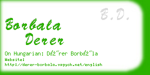 borbala derer business card